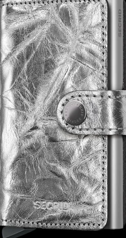 korttikotelo, MINIWALLET CRUNCH SILVER>Secrid Clearance