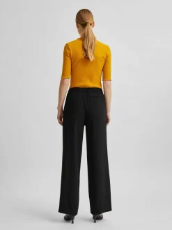 housut, SLFTINNI-RELAXED MW WIDE PANT>Selected Femme Best