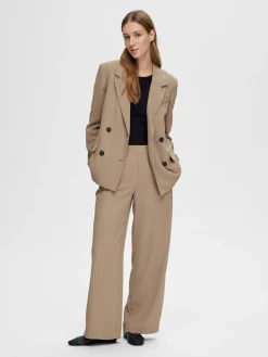 housut, SLFTINNI-RELAXED MW WIDE PANT>Selected Femme Online