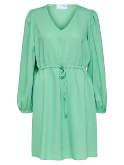 mekko, SLFVIVA LS SHORT LINEN DRESS>Selected Femme Hot