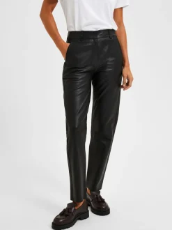 nahkahousut, SLFMARIE SHINO LEATHER PANT>Selected Femme Best