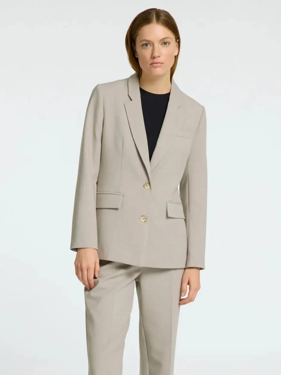 Naisten Bleiseri, AD-SLFRITA LS CLASSIC BLAZER MEL NOOS>Selected Femme Clearance