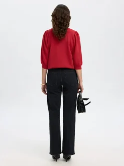 naisten collegepaita SLFTENNY 3/4 SWEAT TOP NOOS,><noscript><img width=