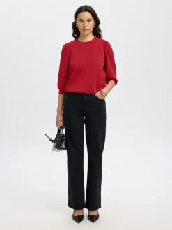 naisten collegepaita SLFTENNY 3/4 SWEAT TOP NOOS,><noscript><img width=