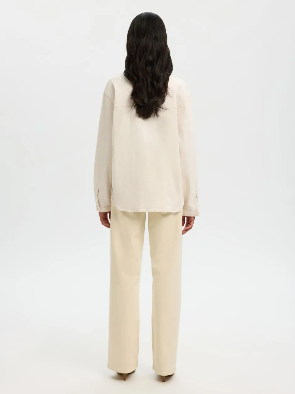 naisten farkkupaita SLFRELAXED Ebba Denim Shirt,>Selected Femme Clearance