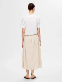 naisten hame, SLFMELLI HW ANKLE SKIRT>Selected Femme
