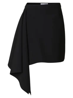 naisten hame SLFSYLVIE HW SHORT SKIRT B, musta>Selected Femme Best