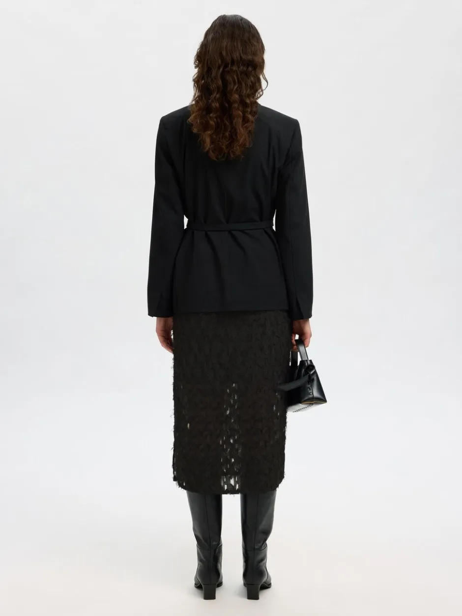 naisten hame, SLFMARION HW MIDI SKIRT B>Selected Femme Outlet