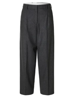 Naisten housut, SLFBARREL BERIT HW PANT Grafiitti>Selected Femme Outlet