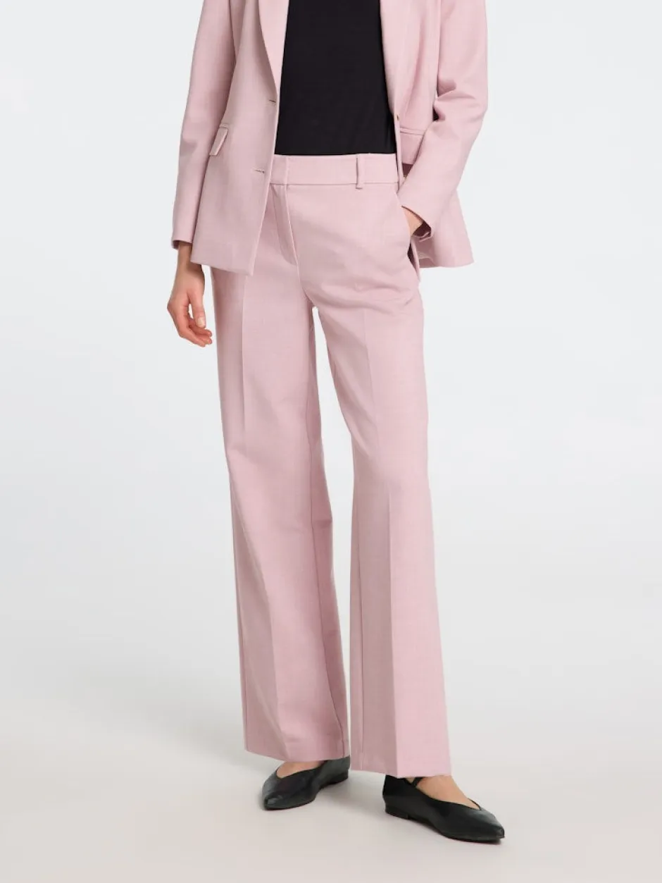 naisten housut, SLFRITA MW WIDE PANT MEL>Selected Femme Hot