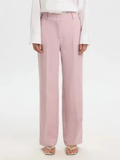 naisten housut AD-SLFRITA MW Wide Pant Mel, vaaleanpunainen><noscript><img width=