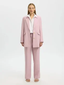 naisten housut AD-SLFRITA MW Wide Pant Mel, vaaleanpunainen><noscript><img width=