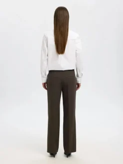 naisten housut SLFRITA MW WIDE PANT MEL NOOS, Delicioso melange><noscript><img width=