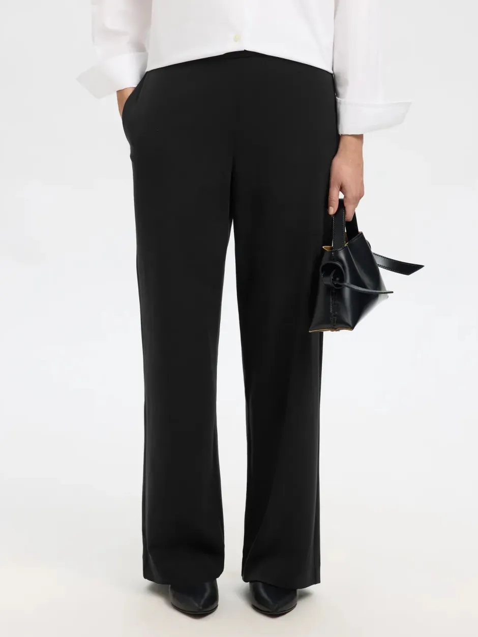 Naisten Housut, SLFEMMA-TARA MW WIDE PANT>Selected Femme