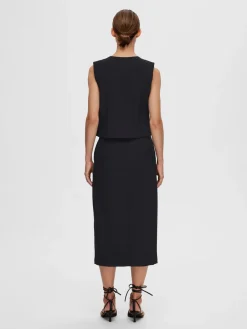 Naisten Liivi, SLFRITA VEST BLACK>Selected Femme Hot