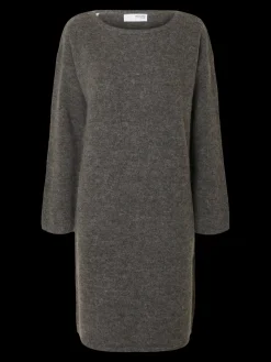 naisten mekko, SLFLULU LS KNIT NEW O-NECK DRESS>Selected Femme Outlet