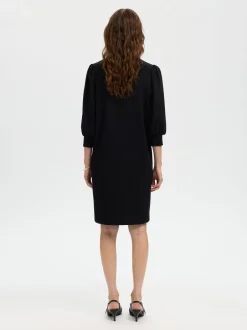 naisten mekko SLFTENNY 3/4 SHORT SWEAT DRESS NOOS, musta><noscript><img width=