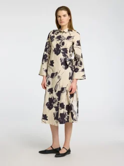 naisten mekko, SLFAVIANA LS AOP MIDI WRAP DRESS>Selected Femme New