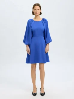 naisten mekko, SLFLAURINA 3/4 SHORT OPEN BACK DRESS>Selected Femme Clearance