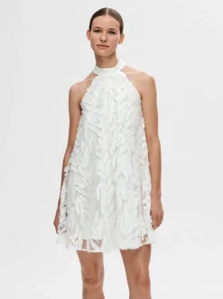 Naisten Mekko, SLFFLORITA SL HALTERNECK SHORT DRESS>Selected Femme New