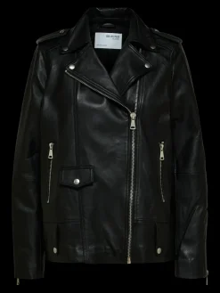 Naisten Nahkatakki, SLFMADISON LEATHER JACKET NOOS><noscript><img width=
