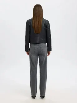 Naisten Nahkatakki, Katie Leather Jacket>Selected Femme Discount