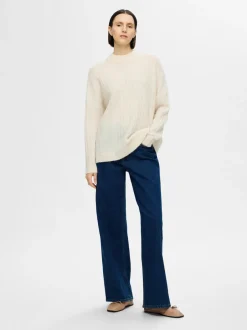 naisten neule, SLFMALINE LS KNIT HIGH NECK><noscript><img width=