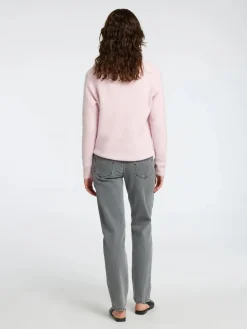 Naisten Neulepaita, Lulu LS Knit O-Neck, Melan>Selected Femme Best