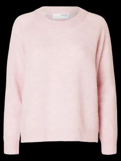 Naisten Neulepaita, Lulu LS Knit O-Neck, Melan><noscript><img width=
