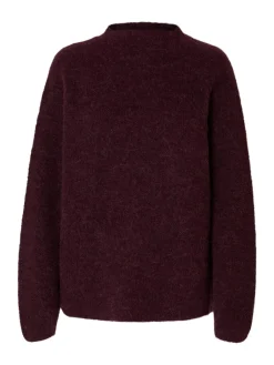 naisten neulepusero, SLFSIA RAS LS KNIT T-NECK>Selected Femme Outlet