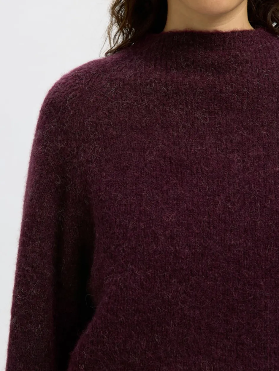 naisten neulepusero, SLFSIA RAS LS KNIT T-NECK>Selected Femme Outlet