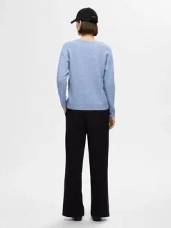 Naisten Neule, SLFLULU NEW LS KNIT V-NECK B NOOS>Selected Femme Outlet