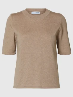 Naisten Neuletoppi, 2/4 KNIT O-NECK>Selected Femme Outlet