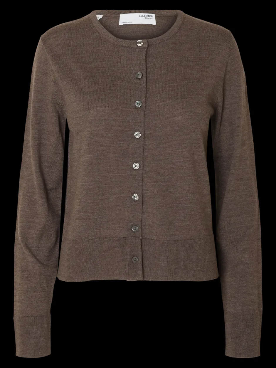 Naisten Neuletakki, SLFThea LS Knit Merino Cardigan Noos>Selected Femme