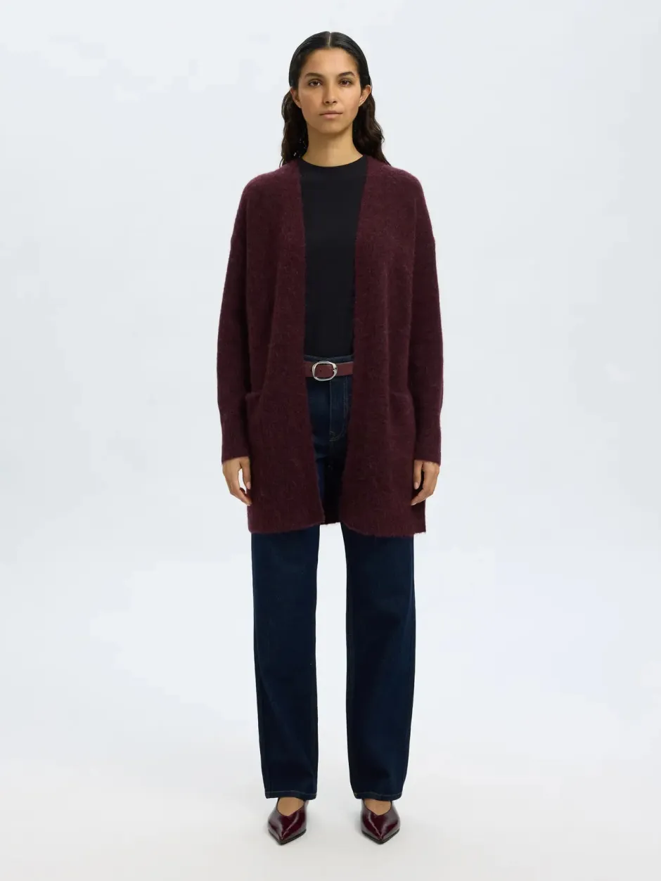 Naisten Neuletakki Lulu New Knit Long Cardigan>Selected Femme Sale