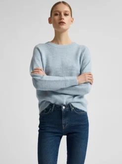 Naisten Neulepaita, Lulu LS Knit O-Neck>Selected Femme Outlet