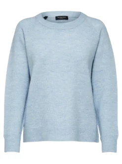 Naisten Neulepaita, Lulu LS Knit O-Neck><noscript><img width=