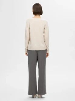 Naisten Neule, SLFLULU NEW LS KNIT V-NECK B NOOS>Selected Femme Online