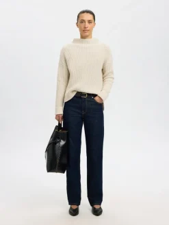 naisten neulepusero SLFSELMA SUS LS KNIT PULLOVER NOOS,><noscript><img width=