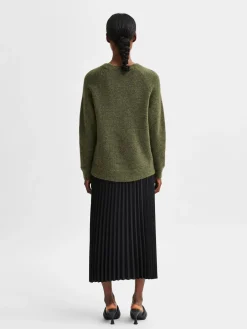 Naisten Neulepaita, Lulu LS Knit O-Neck>Selected Femme Hot