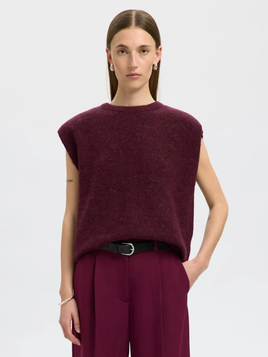 Naisten Neuleliivi, SLFLulu SL Knit Vest>Selected Femme Outlet