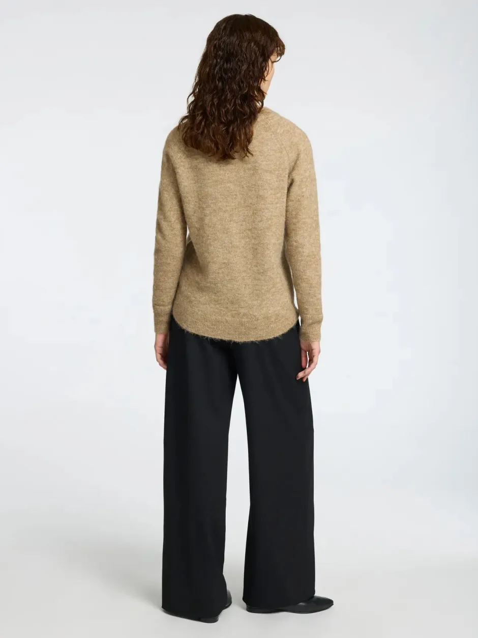Naisten Neulepaita, Lulu LS Knit O-Neck,>Selected Femme