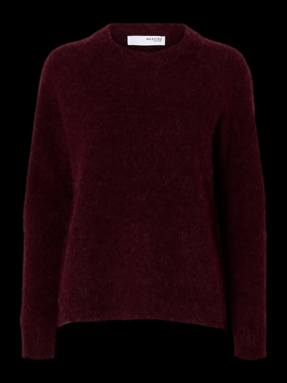 Naisten Neulepaita, Lulu LS Knit O-Neck>Selected Femme