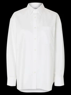 naisten paitapusero SLFESTER LS OVERSIZE SHIRT NOOS, valkoinen><noscript><img width=