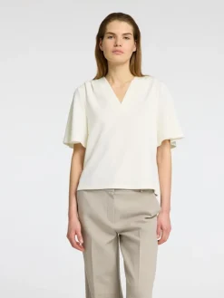 naisten paita, SLFTENNY SS V-NECK TOP>Selected Femme Online