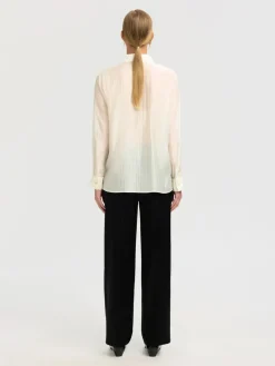 naisten paitapusero SLFIRIS RELAXED LS SHIRT B,>Selected Femme Online