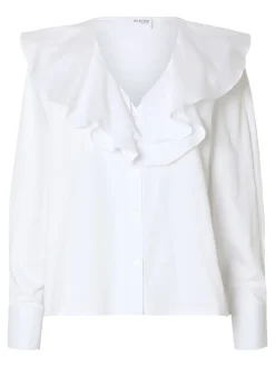 naisten paitapusero, SLFISOBEL LS RUFFLED SHIRT>Selected Femme Hot