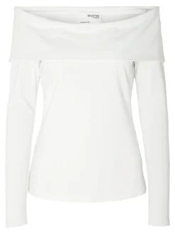 naisten paita,SLFEFFIE LS OFF-SHOULDER TOP><noscript><img width=
