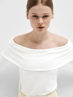 naisten paita,SLFEFFIE LS OFF-SHOULDER TOP><noscript><img width=