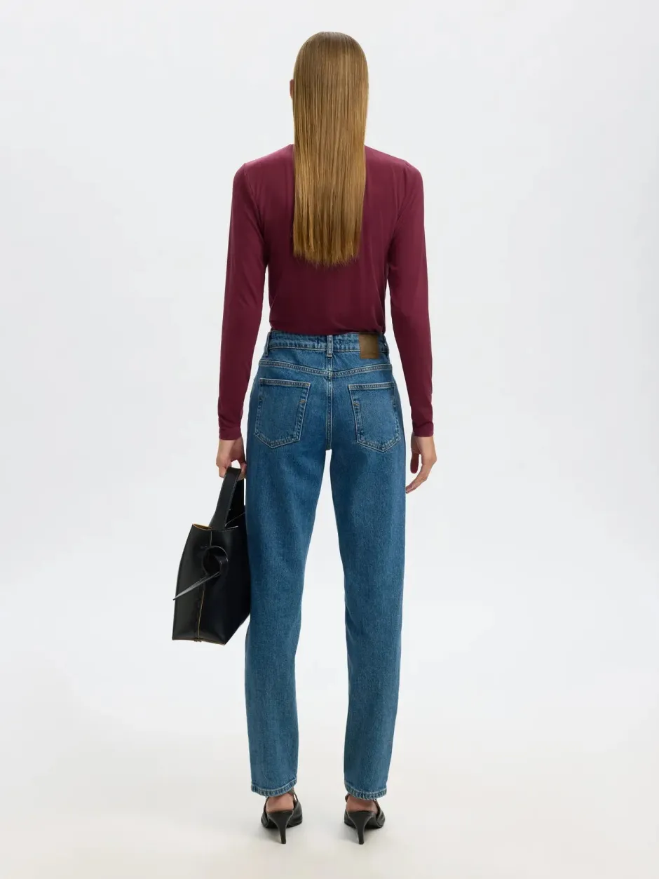 Naisten Paita, SLFMANJA LS HIGH NECK NOOS>Selected Femme Best